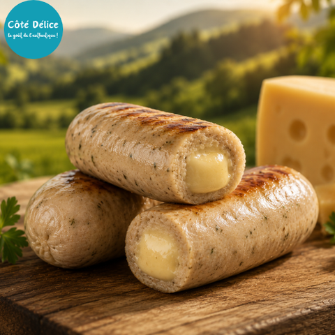 Saucisse grillée au fromage